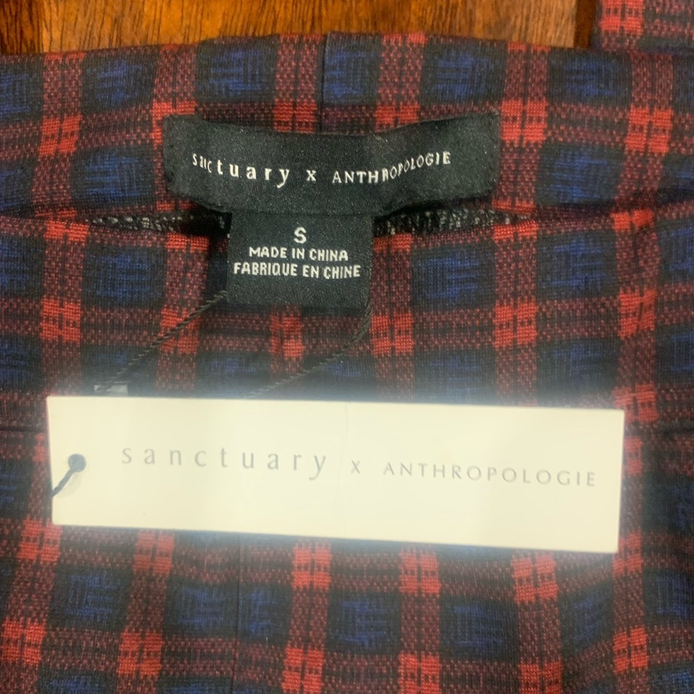 NWT Sanctuary by Anthropologie Checkered Stretch Leggings Small - Picture 3 of 9